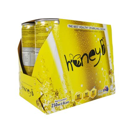 HONEY B Sparkling Honey Drink 6x250ml