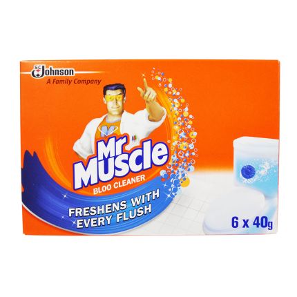 MR MUSCLE Toilet Bowl Bloo Cleaner 6x40g