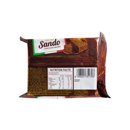SANDO Chocolate Wafer With Chocolate Cream Filling 1 x 48g