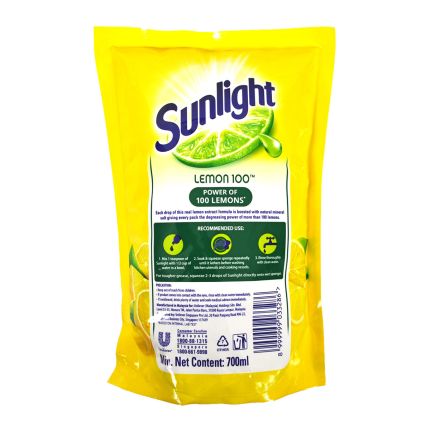 SUNLIGHT Dishwash Lemon Refill 700ML