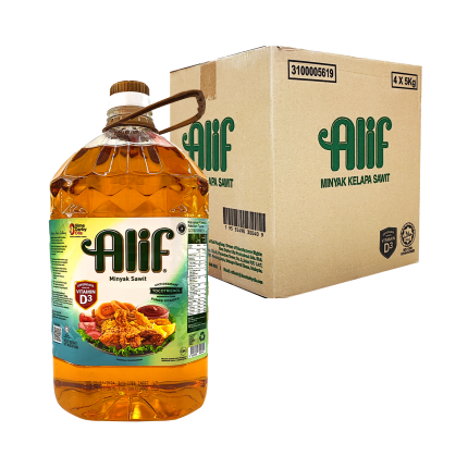 ALIF Pure Vege Cooking Oil 4 x 5kg (Carton)