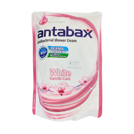 ANTABAX Anti Bacterial Shower Cream White Gentle Care Refill 850ml