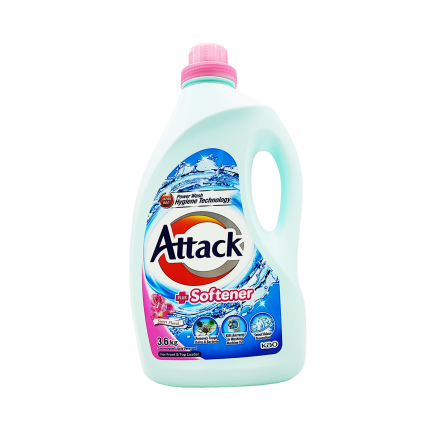 ATTACK Detergent Liquid Plus Softener Sweet Floral 3.6kg