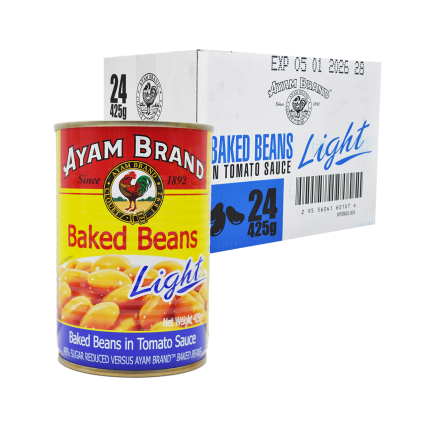 AYAM BRAND Light Baked Beans 24x425g (Carton)