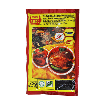 BABA&#039;S Hot and Spicy Fish Curry Powder 125g