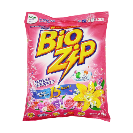 BIO ZIP Detergent Powder Parfum Bouquet 2.3kg