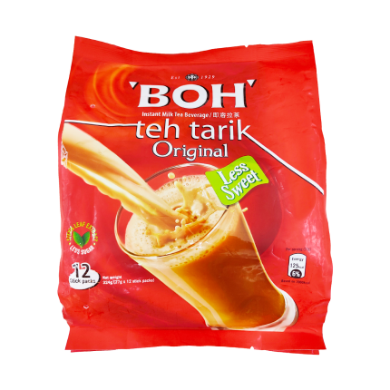 BOH Teh Tarik Original Instant Powder Drink (Less Sweet) 12x27g