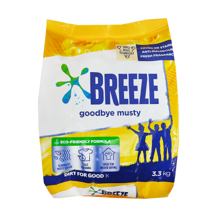 BREEZE Detergent Powder Goodbye Musty 3.3kg