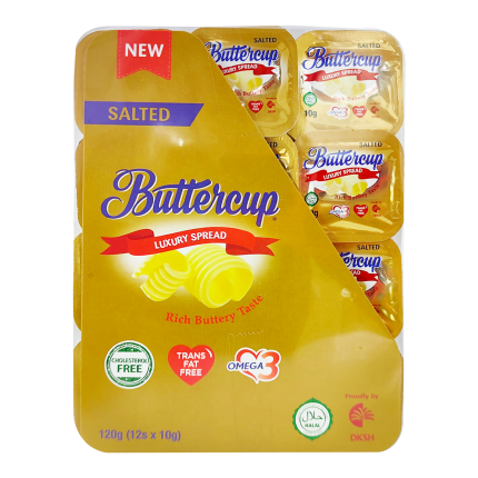 BUTTERCUP Salted Portion Butter 12x10g