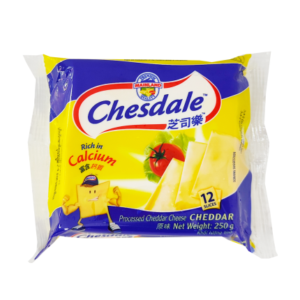 CHESDALE Cheddar Cheese 12 Slices 250g