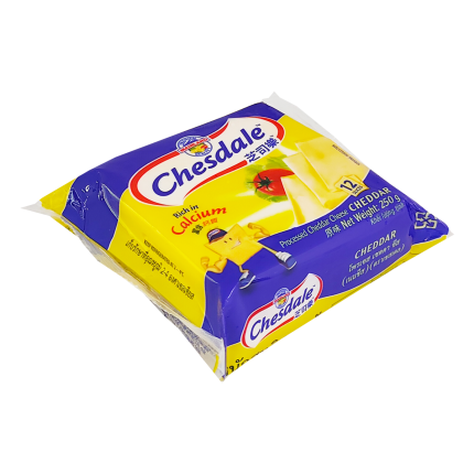 CHESDALE Cheddar Cheese 12 Slices 250g