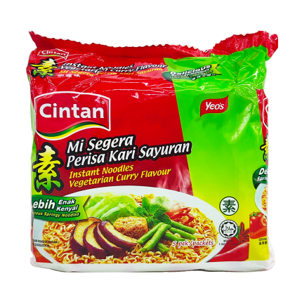 CINTAN Vegetarian Curry Instant Noodles 5&#039;Sx71g