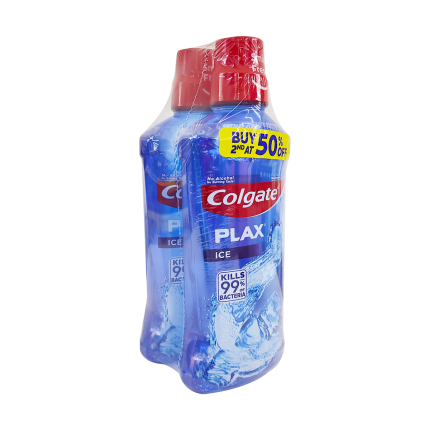 COLGATE Plax Mouthwash Ice Twin Pack 2x750ml