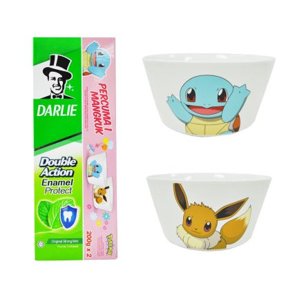 DARLIE Toothpaste Enamel Protect Twin Pack Free 1 Poke Bowl 2s x 200g