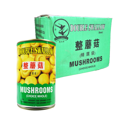 DOUBLE SWALLOW Choice Whole Mushroom 24x425g (Carton)