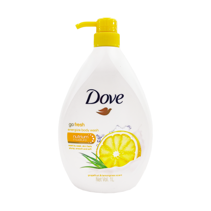 DOVE Body Wash Energize Grapefruit &amp; Lemongrass Scent 1L