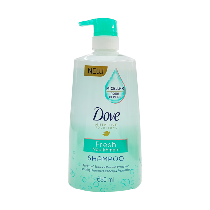 DOVE Hair Shampoo Fresh Nourishment for Itchy Scalp and Dandruff 650ml