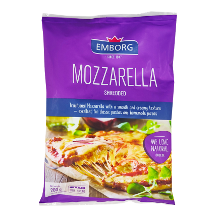 EMBORG Mozzarella Shredded 200g