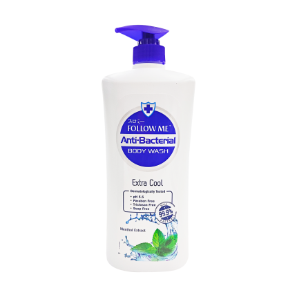 FOLLOW ME Anti Bacterial Body Wash Extra Cool with Menthol Extract 1L