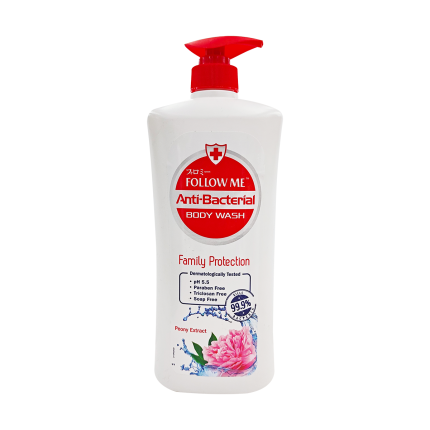 FOLLOW ME Anti Bacterial Body Wash Family Protection with Peony Extract 1L