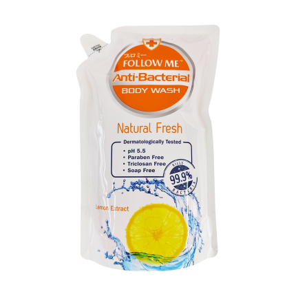 FOLLOW ME Anti Bacterial Natural Fresh Bodywash Lemon Extract 900ml