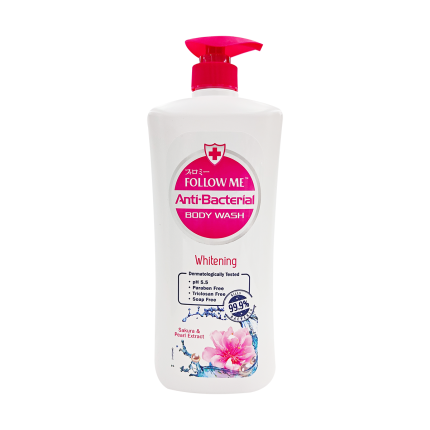 FOLLOW ME Anti Bacterial Body Wash Whitening with Sakura &amp; Pearl Extract 1L
