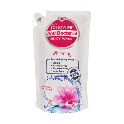 FOLLOW ME Anti Bacterial Whitening Bodywash Sakura&amp;Pearl Extract 900ml