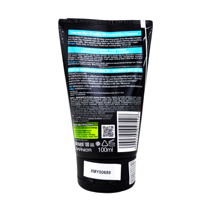 GARNIER Men Face Wash Oil Control Bright + Oil 100ml