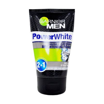 GARNIER Men Face Wash Power White Brightening Foam 100g