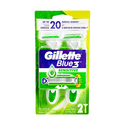 GILLETTE Blue 3 Sensitive 2s