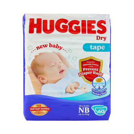 HUGGIES Dry Diapers Tape NB60