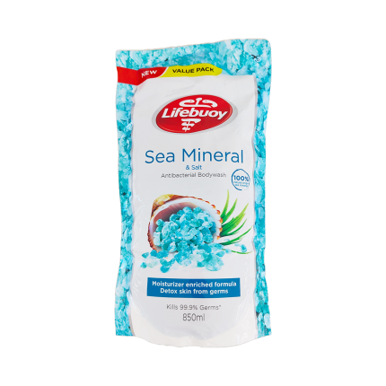 LIFEBUOY Bodywash Sea Mineral &amp; Salt Refill 850ml