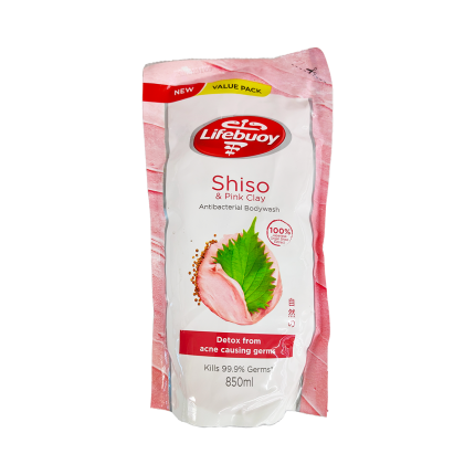 LIFEBUOY Bodywash Shiso &amp; Pink Clay Refill 850ml