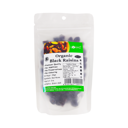LOHAS Organic Black Raisins 200g