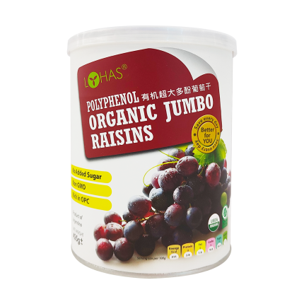 LOHAS Organic Polyphenol Jumbo Raisins 425g