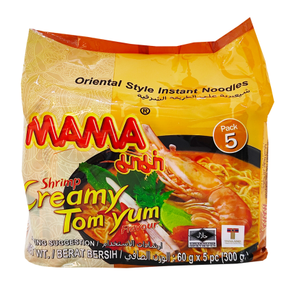 MAMA Instant Noodles Shrimp Creamy Tomyum Flavour 5x60g