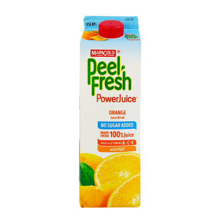 MARIGOLD Peel Fresh Power Juice Orange No Sugar Added Juice 1L