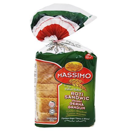 MASSIMO Sandwich Loaf With Wheat Germ (Green) 400g