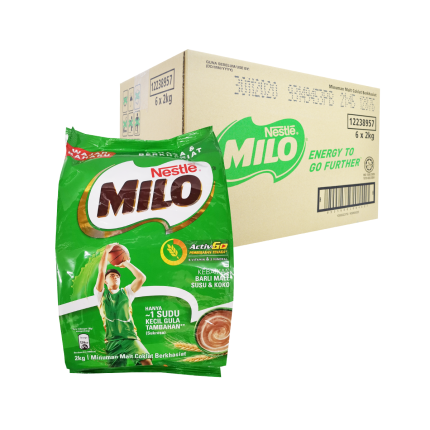 MILO Activ-Go 3in1 Powder Refill 6 packs x 2kg (Carton)