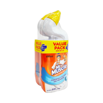 MR MUSCLE Toilet Cleaner Marine Twin Pack 2x500ml