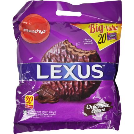 MUNCHY&#039;S LEXUS Choco Coated Cream Sandwich 18x20g