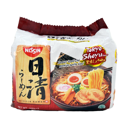 NISSIN Japanese Ramen Tokyo Shoyu 5x106g