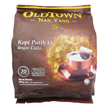 OLDTOWN Nanyang Roasted White Coffee O with Sugar Added 30x20g