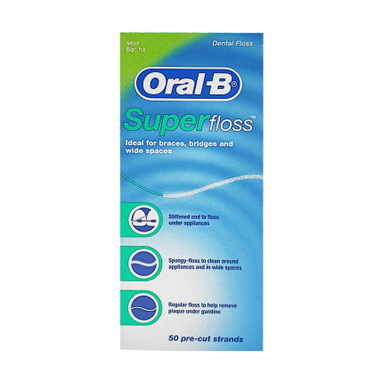 ORAL B Dental Floss Superfloss Mint 50s