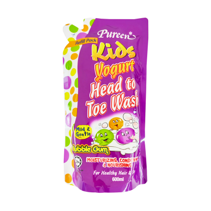 PUREEN Kids Yogurt Head To Toe Wash Bubble Gum 600ml