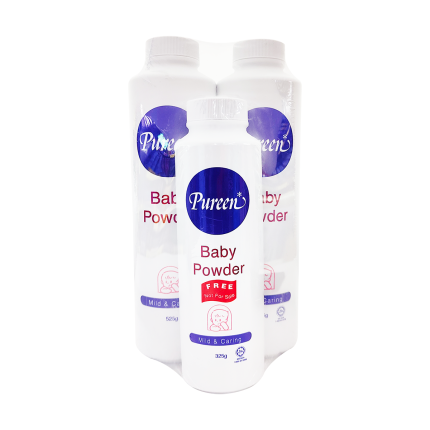 PUREEN Baby Powder Twin Pack 2x525g (FREE 325g)