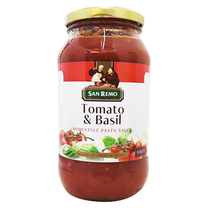 SAN REMO Pasta Tomato &amp; Basil Sauce 500g