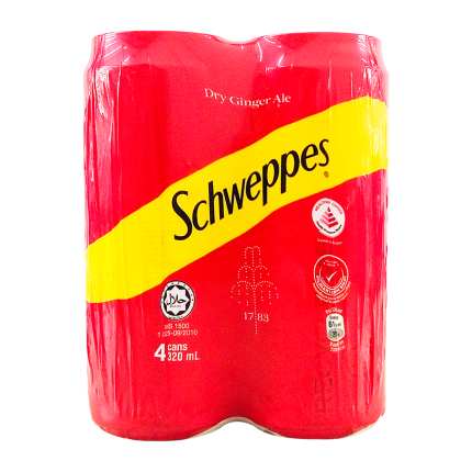 SCHWEPPES Dry Ginger Ale 4x320ml