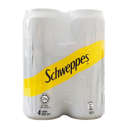 SCHWEPPES Soda Water 4x320ml
