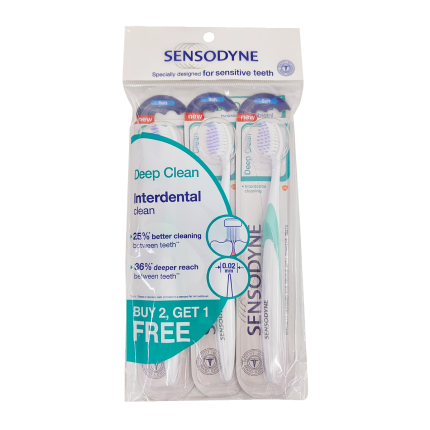 SENSODYNE Toothbrush Deep Clean (Soft) 3s